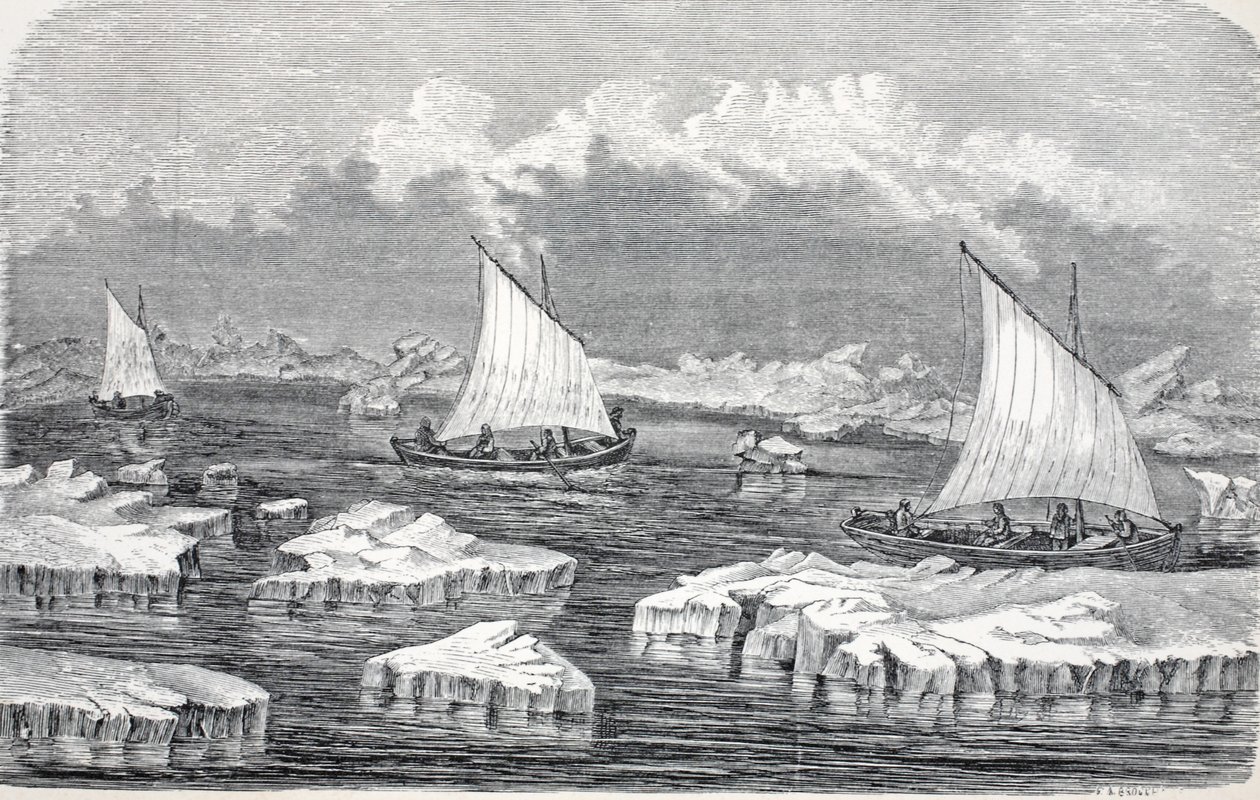 The Boats under Sail, pub. London 1874 af German School
