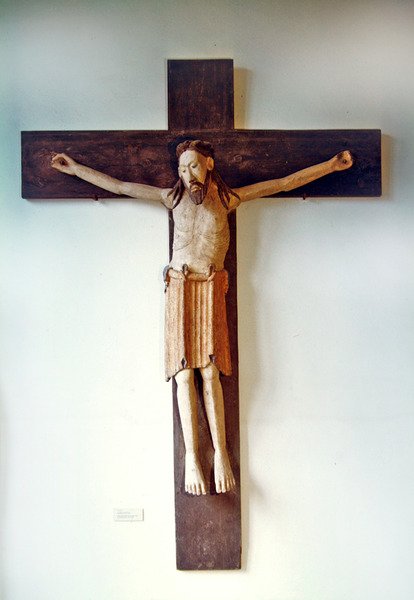 Kristus fra Untergermaringen, Kaufberen, ca. 1180 (malet træ) af German School