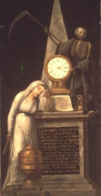 Begravelsesmonumentet for sangerinden Catharina Margaretha Docetti, født Tausch, School of Heidelberg af German School
