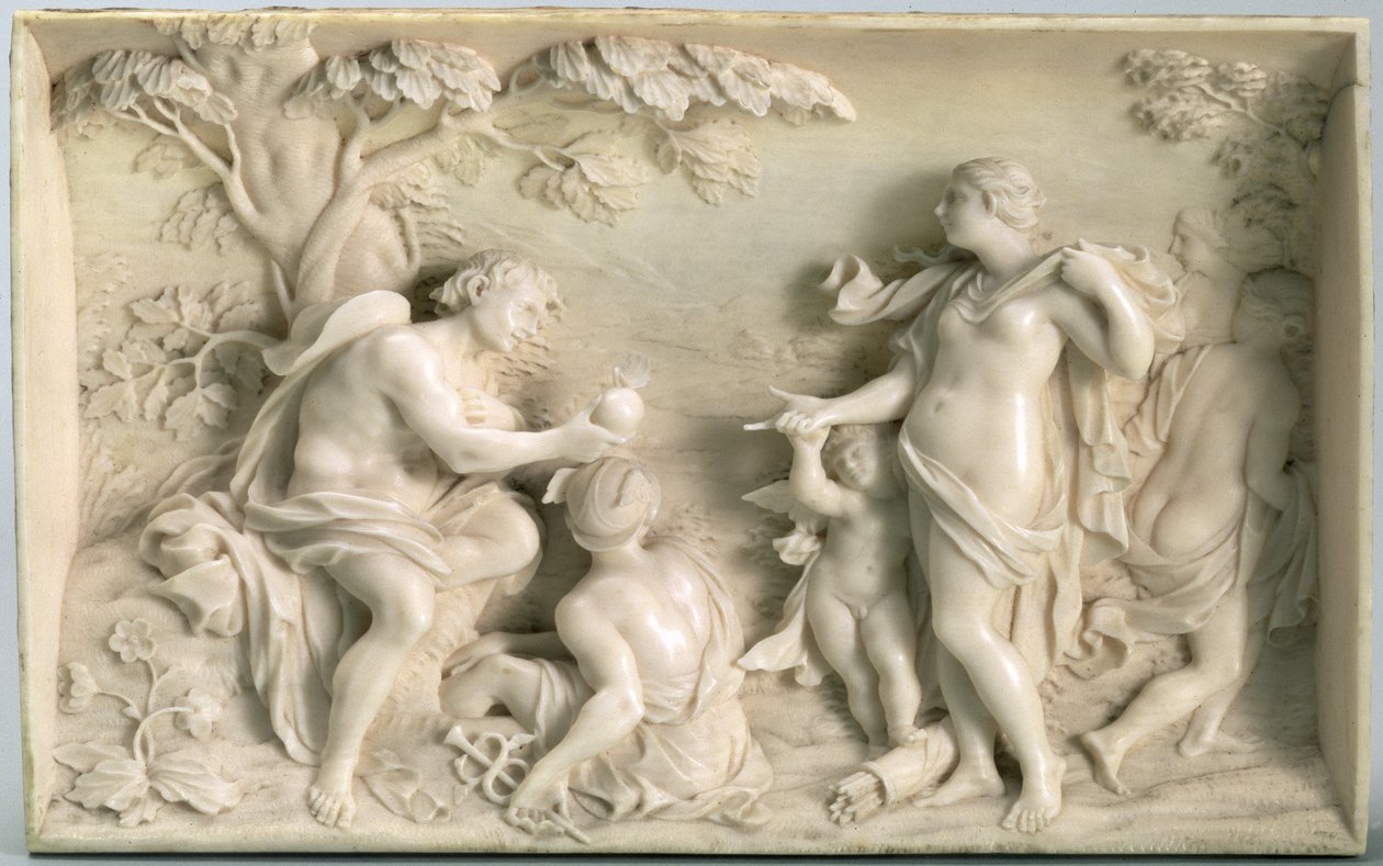 The Judgment of Paris, slutningen af det 17. århundrede (marmor) af German School
