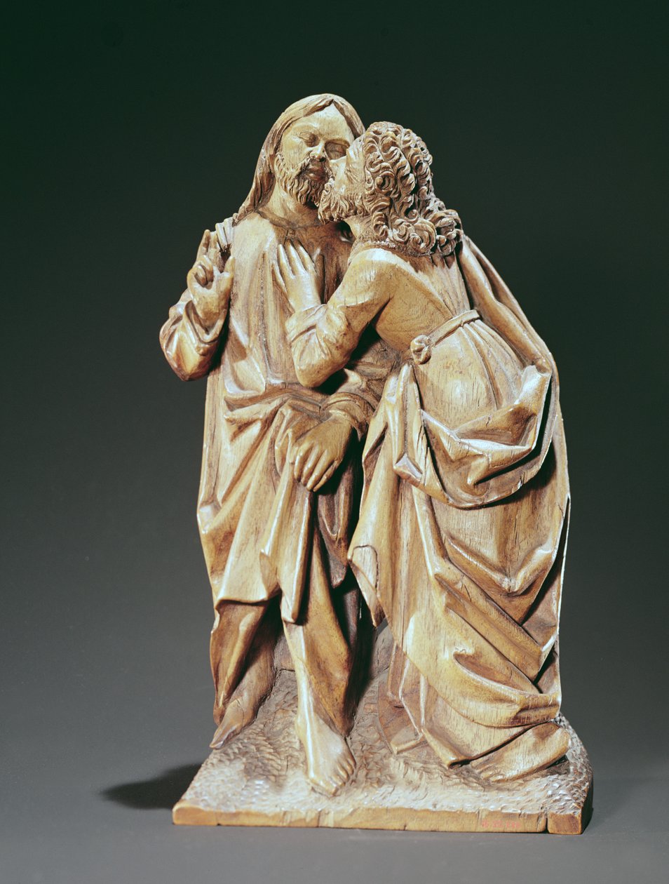 The Kiss of Judas, tidligt i det 16. århundrede (egetræ) af German School
