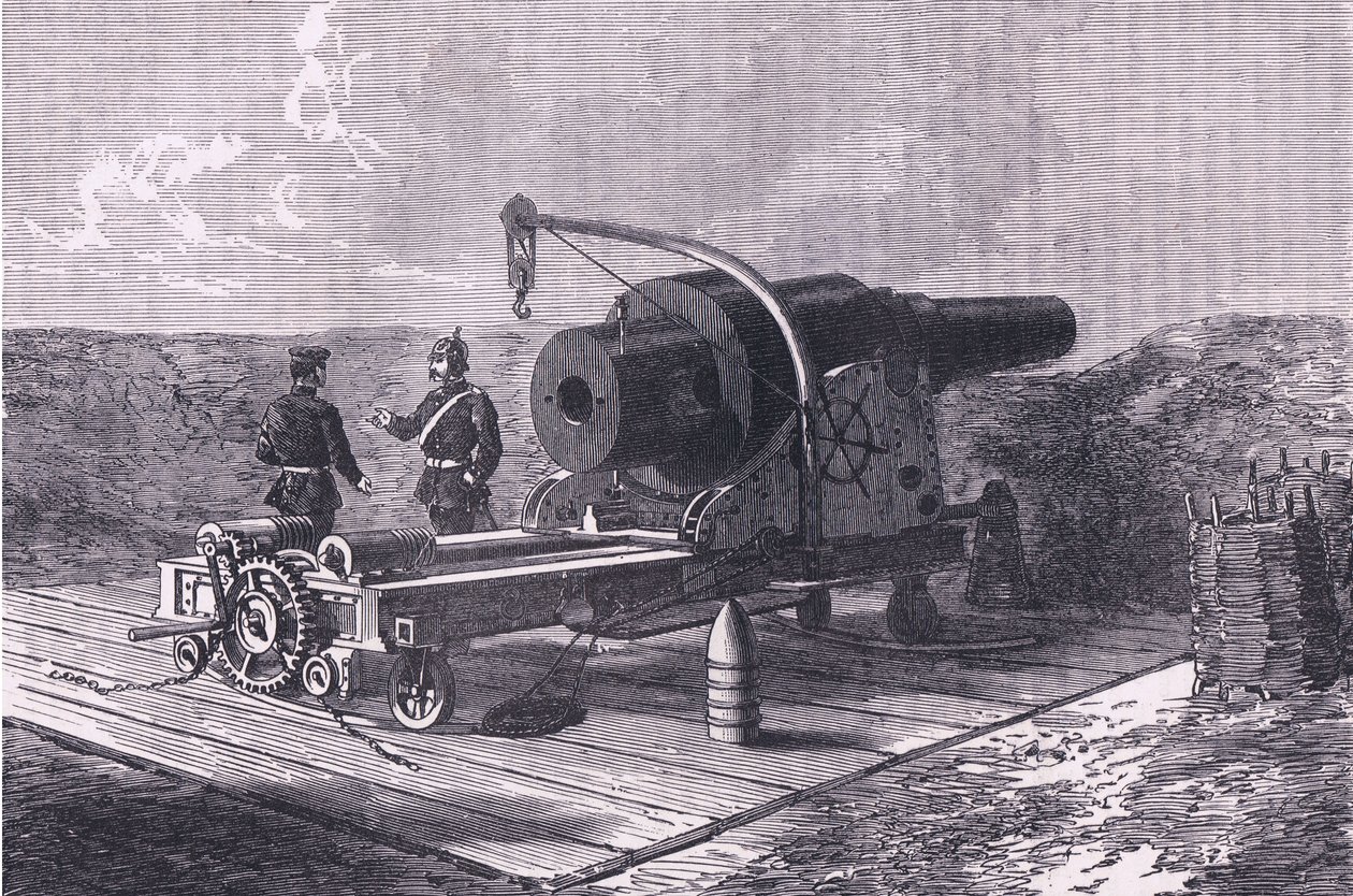 The Krupp Gun, Cassells historie om krigen mellem Frankrig og Tyskland udgivet af Cassell and Company Limited, ca. 1890 (litho) af German School
