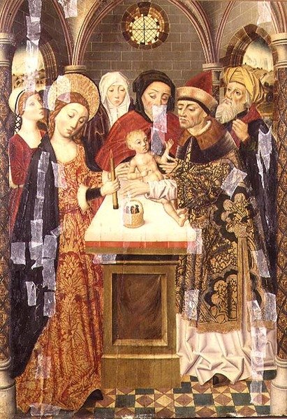 Præsentationen i templet, ca. 1480 af German School
