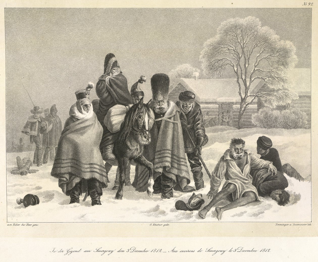 Tilbagetoget fra Moskva, 3. december 1812, illustration fra 