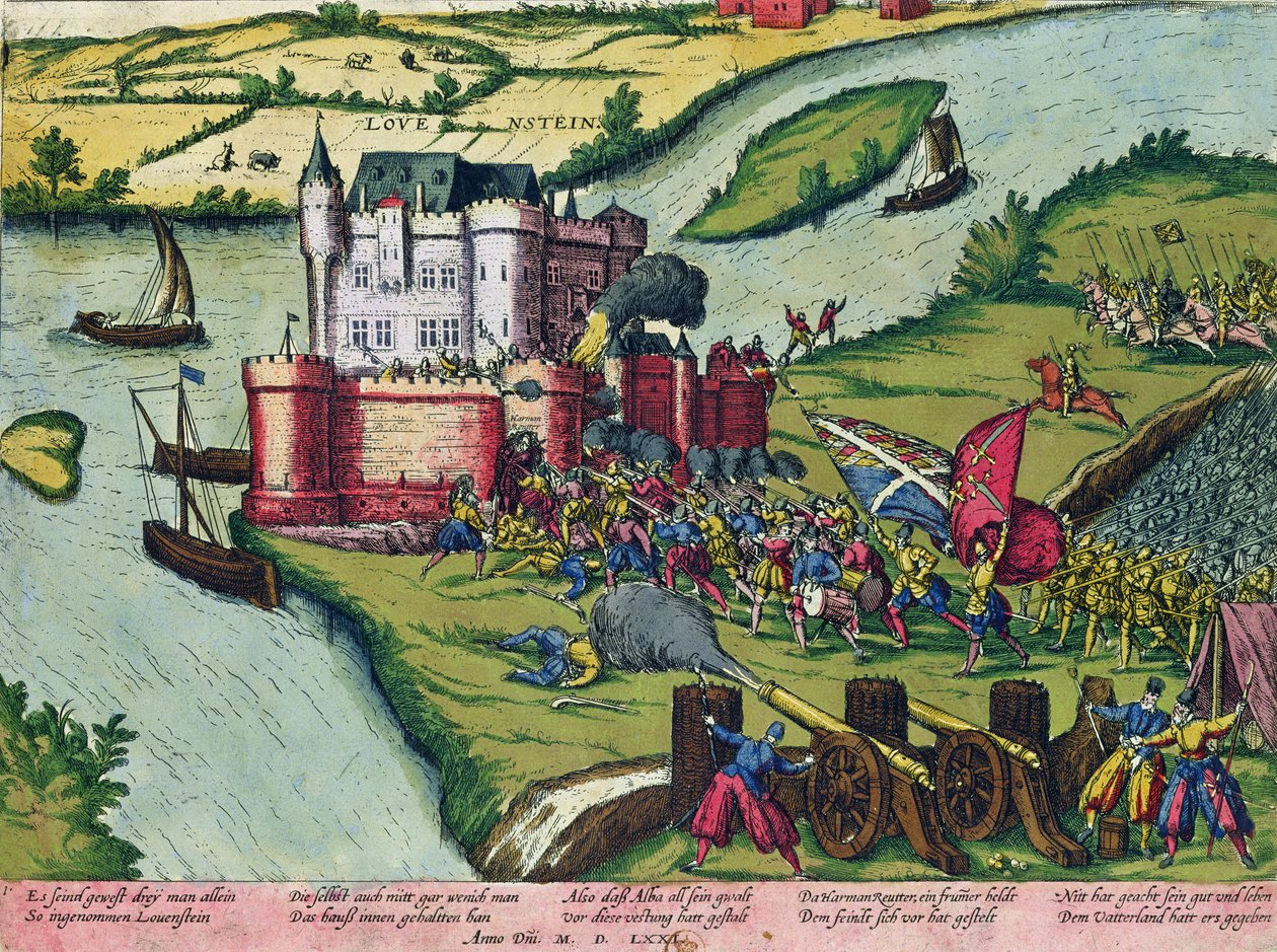 Belejringen af Louvain og Harman Reuters heltemod mod de spanske styrker i 1571 (se også 88468) af German School