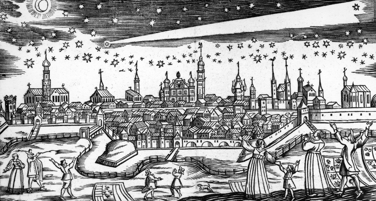 Den frygtelige komet fra 1680 af Bach Abraham af German School