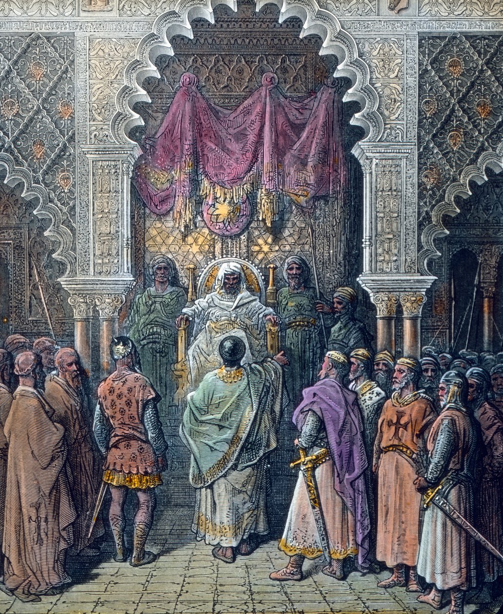 Jaffa-traktaten mellem kejser Frederik II og sultan al-Kamil i 1229 af German School