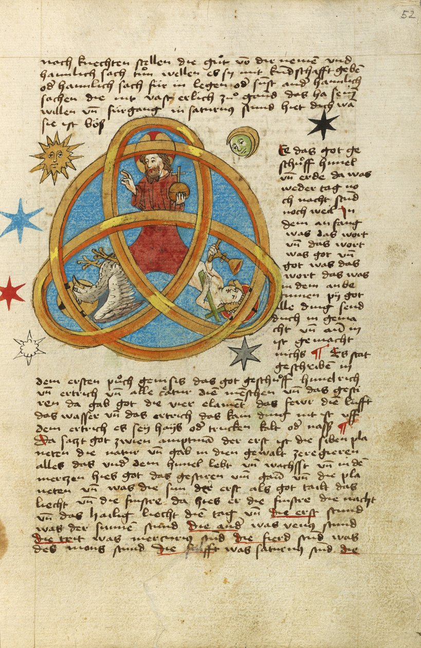 Treenigheden, ca. 1464 (akvarel og blæk) af German School
