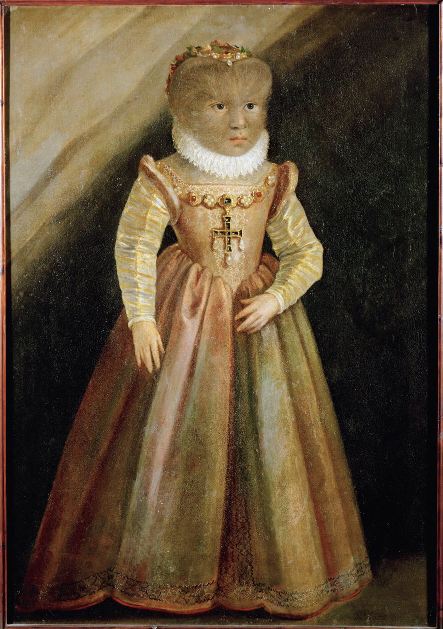Datter af Petrus Gonzalvus, den behårede mand fra Teneriffa ... af German School