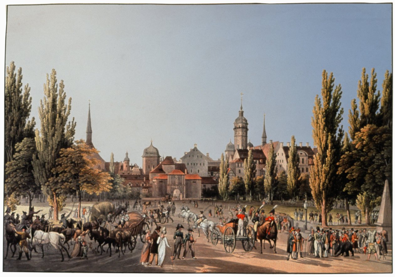 Messen i Leipzig. ca 1810-20 (gravering) af German School