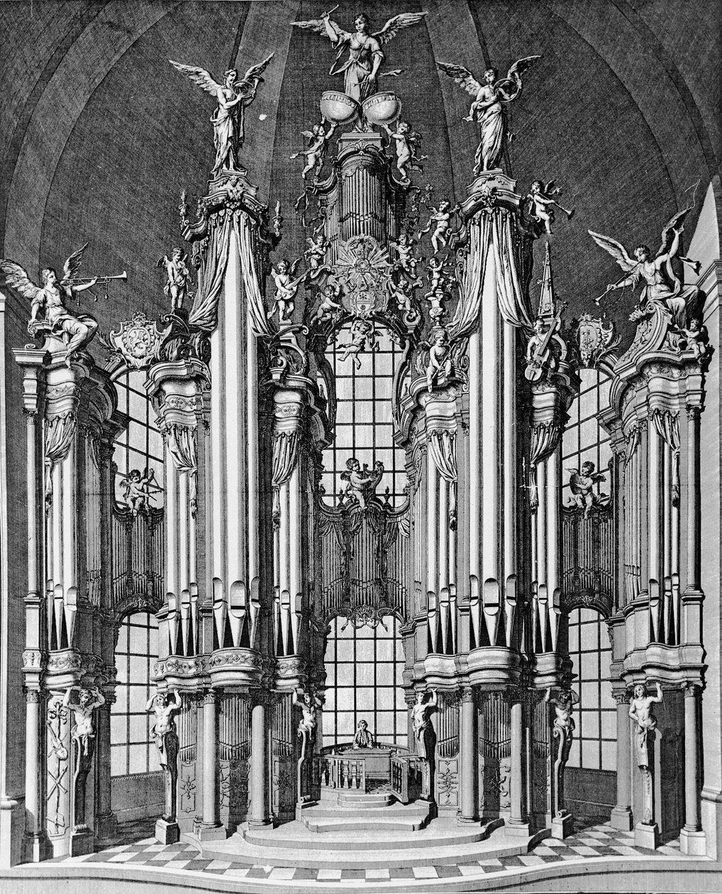 Orgelet i Basilica of St. Martin, Weingarten af German School