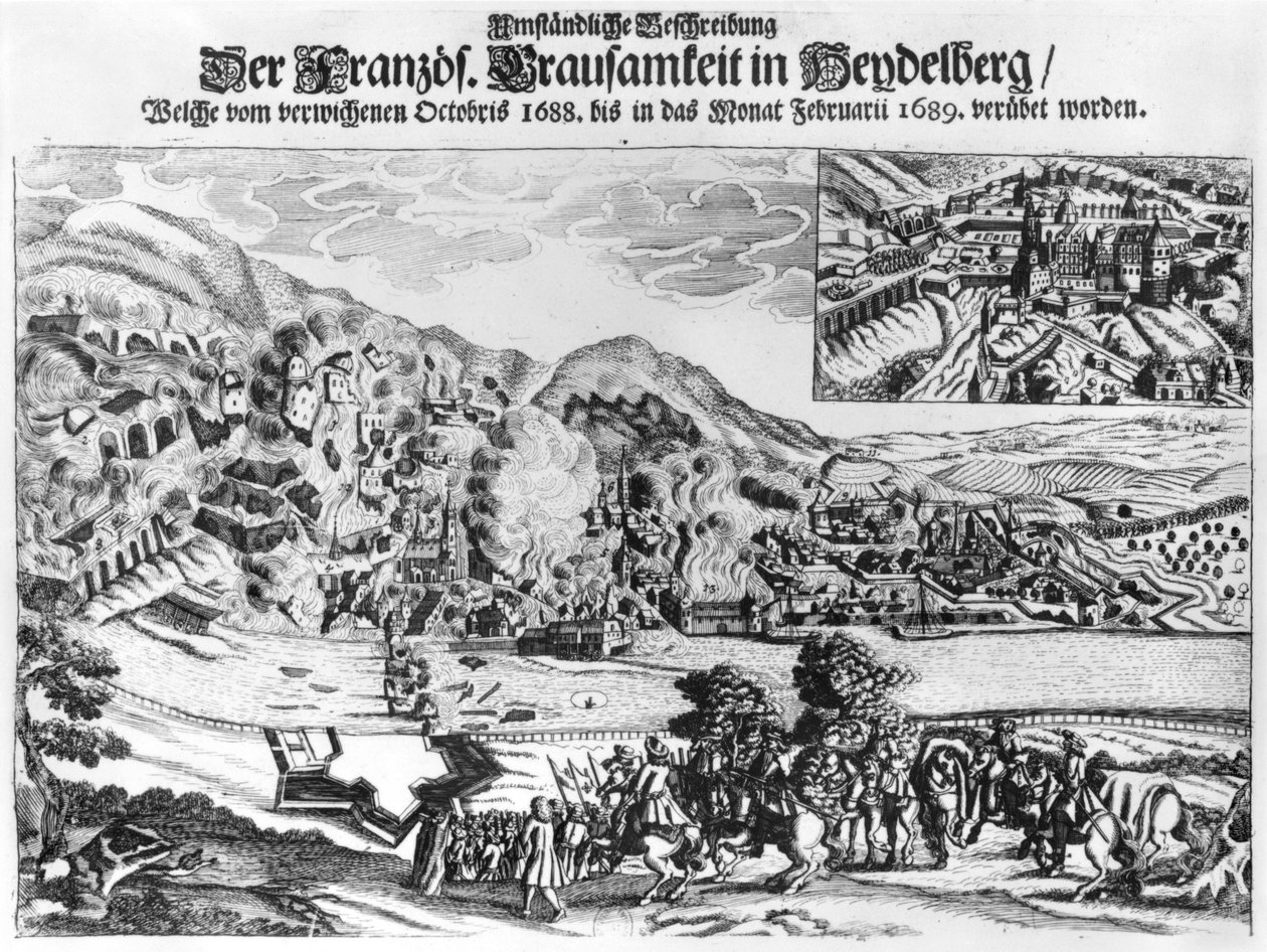 Franskmændenes indtagelse og ødelæggelse af Heidelberg i februar 1689 af German School