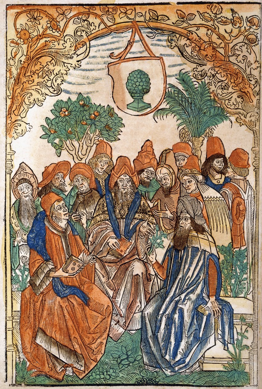 Tretten lærde i havemiljø, 1485 af German School