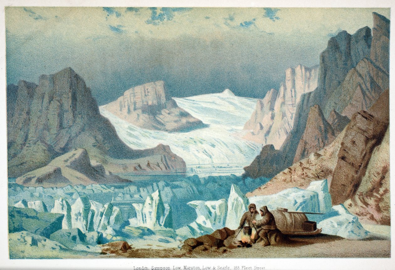 Tirol Fjord, værtshus. London, 1874 (kromolitografi) af German School