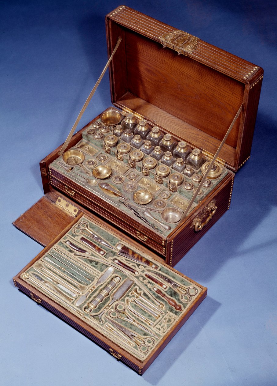 Rejsekirurgi og apotekssæt. 1640. Augsburg. Dekorativ kunst, Paris. af German School