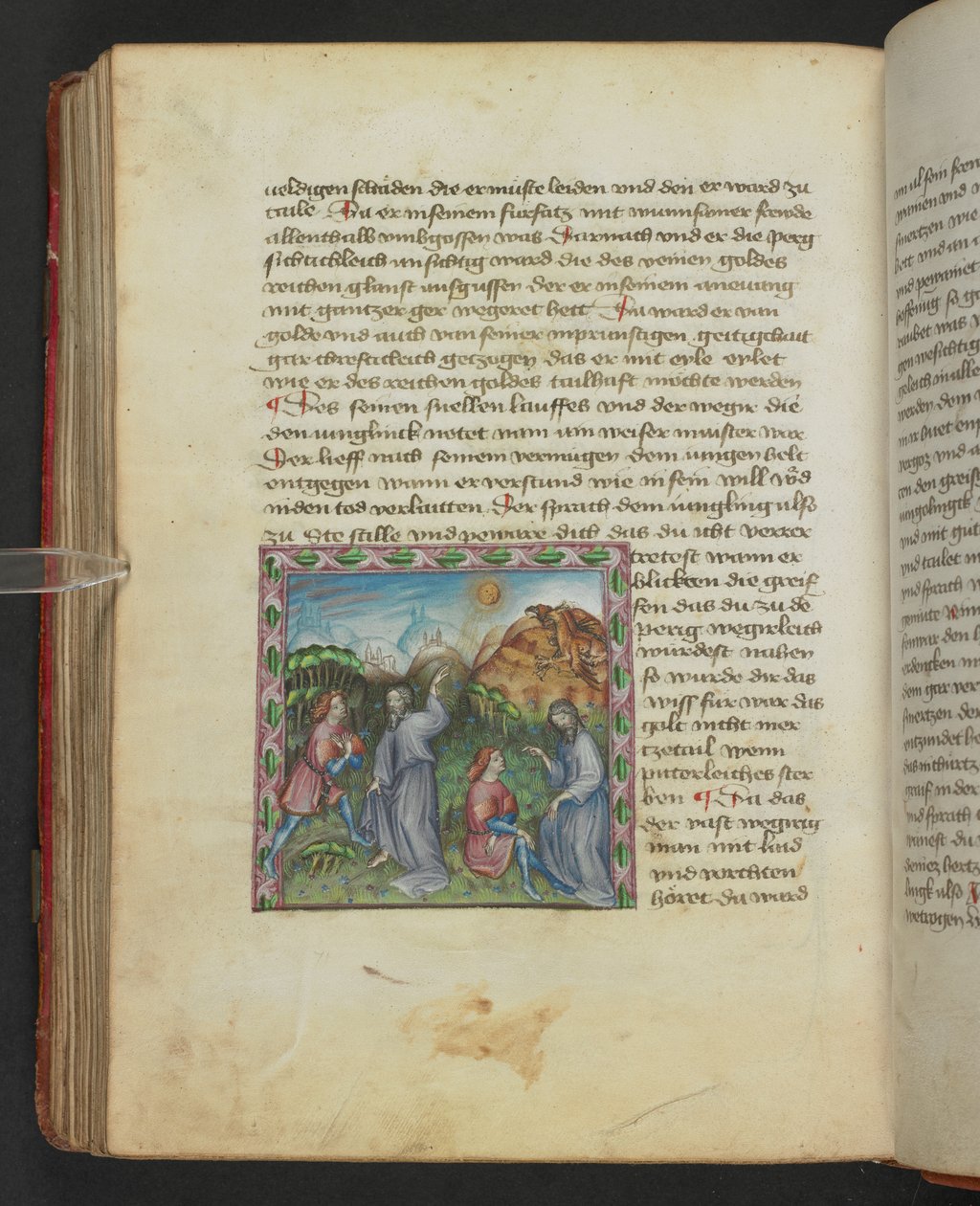Ulrich von Pottenstein, The Book of Natural Wisdom, Egerton MS 1121 f.114v, c.1430 (blæk & farve på pergament) af German School