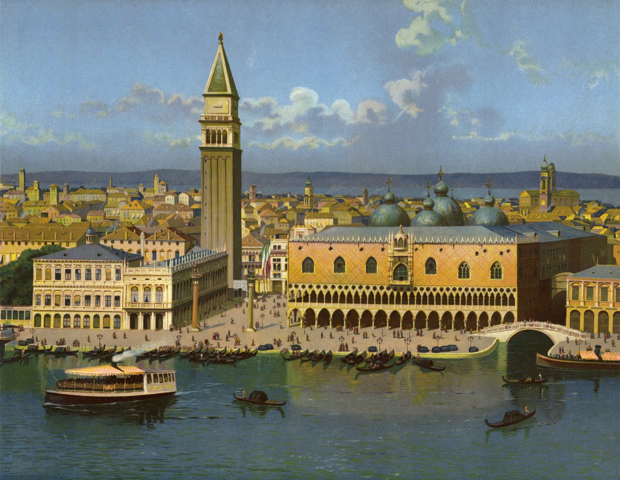 Venedig (chromolitho) af German School