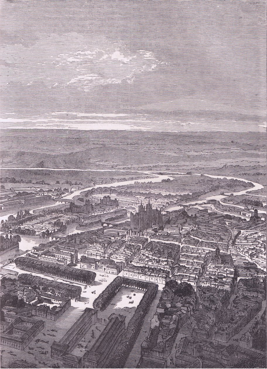 View of Metz, Cassells History of the War between France and Germany udgivet af Cassell and Company Limited, ca. 1890 (litho) af German School