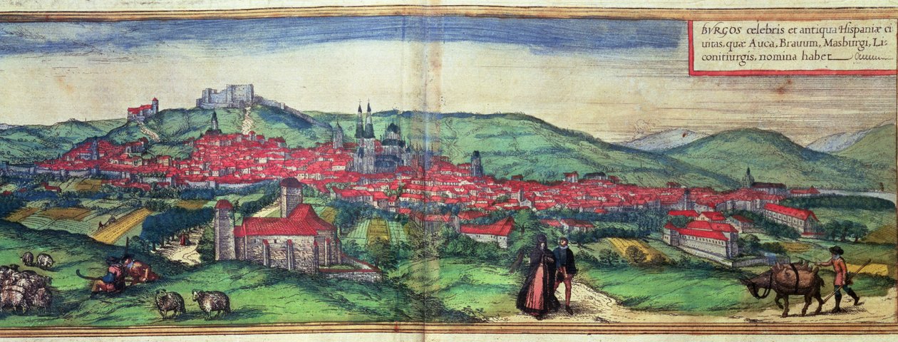 Udsigt over byen Burgos, fra værket 