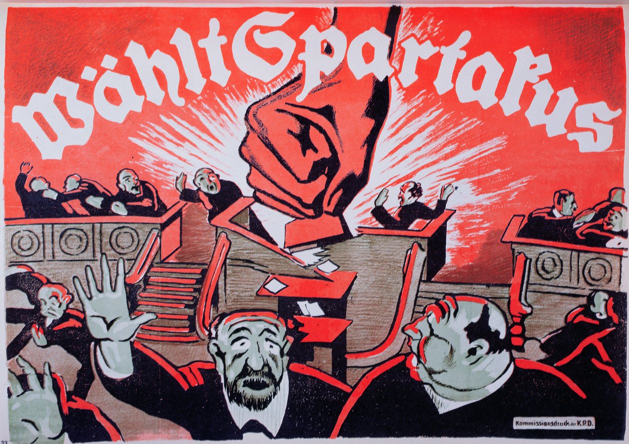 Votez Spartacus, Spartacist League-valgplakat, 1918 af German School