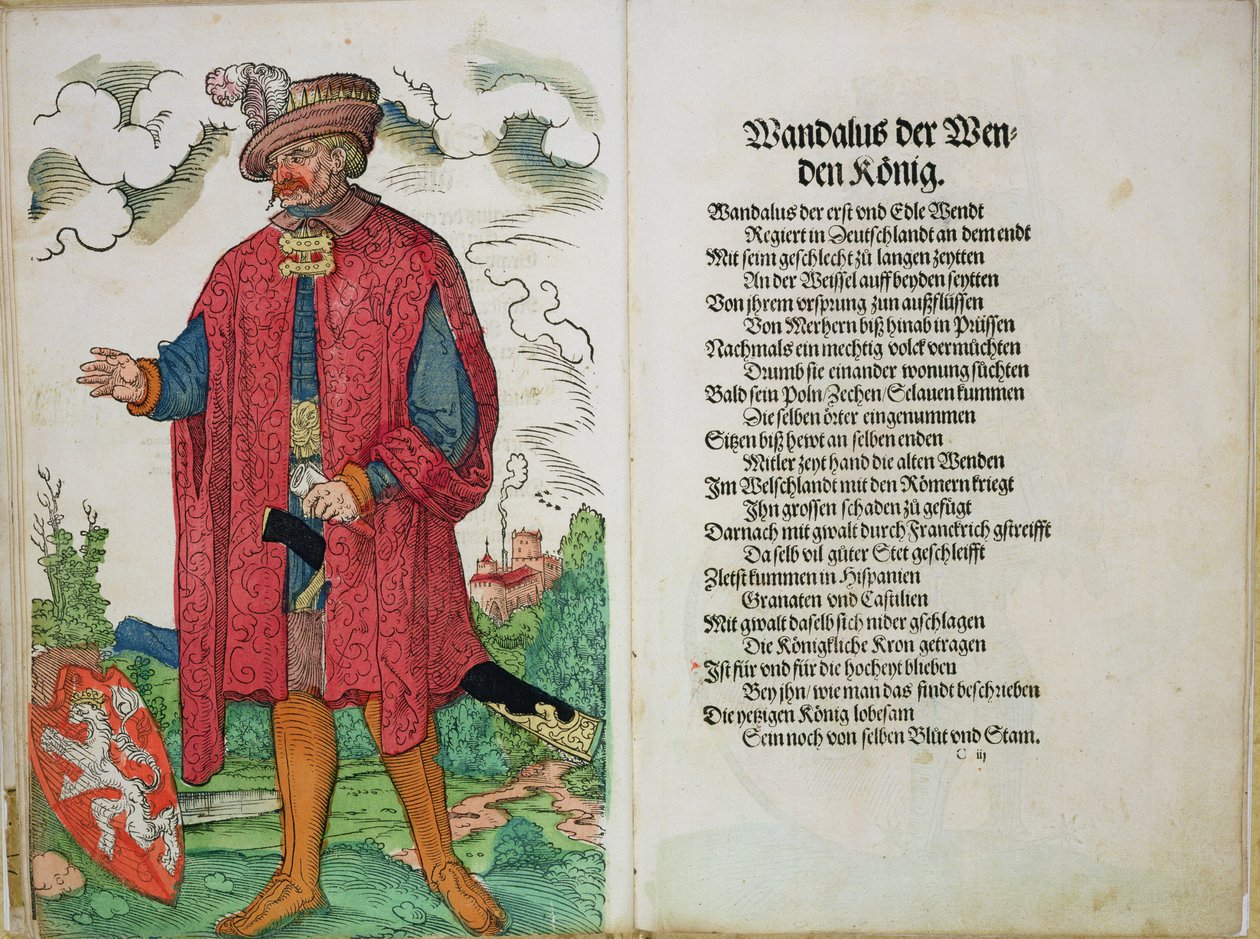 Wandalus, konge af Wenden, fra oprindelsen af de første tolv gamle konger og fyrster af den tyske nation, 1543 af German School