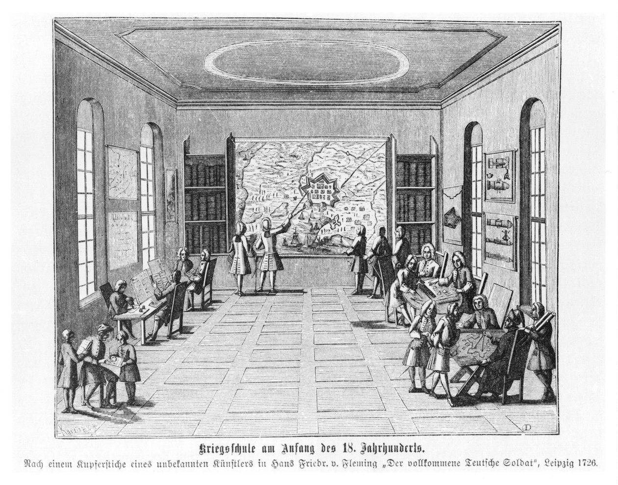 Krigsskole, illustration fra 