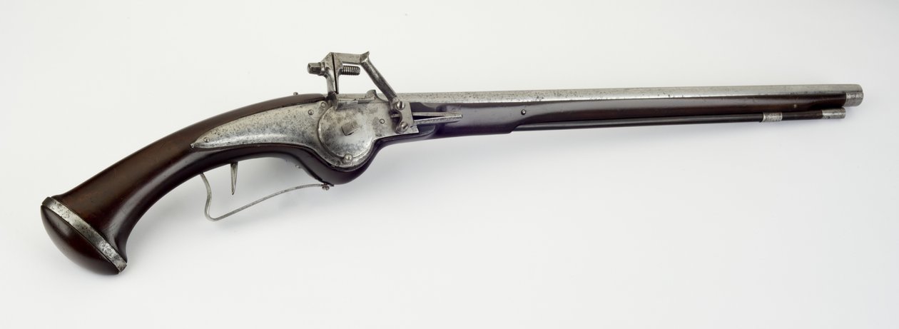 Wheel-Lock Holster Pistol, c.1625-50 (stål, jern og valnøddetræ) af German School
