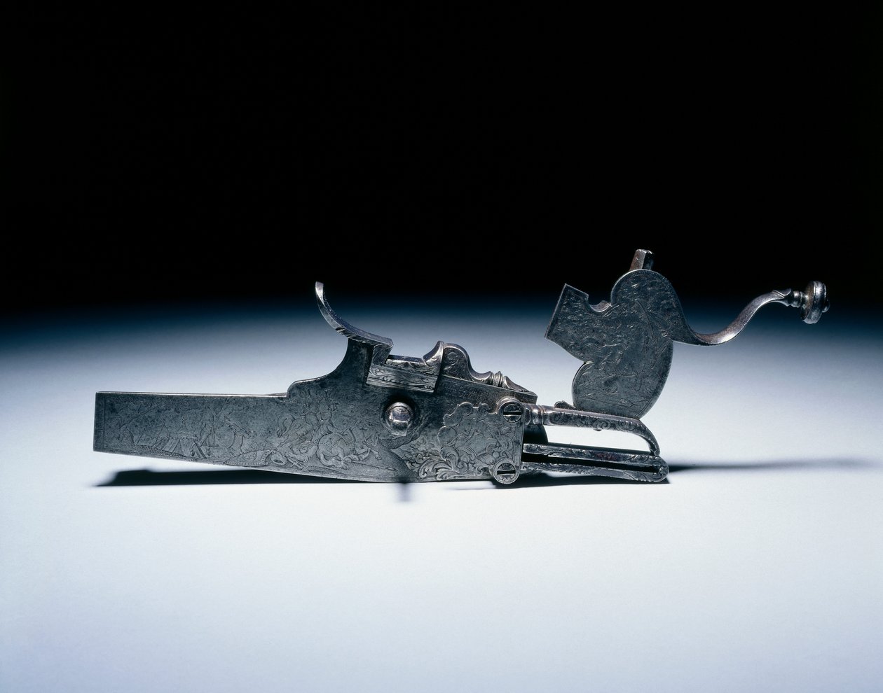 Hjullås fra en jagtriffel, ca. 1720-40 (stål) af German School