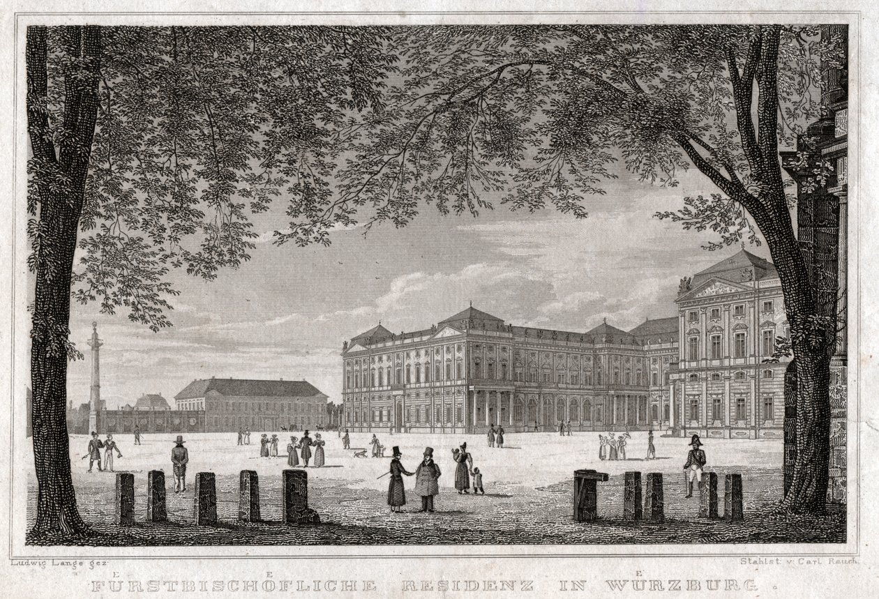 Würzburg. (stik, ca. 1850) af German School