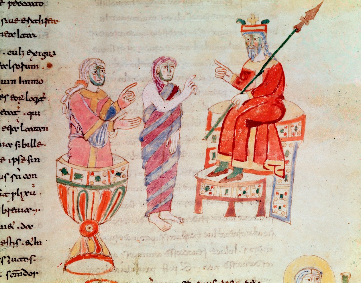 Zoroaster eller Zarathustra rådgivende orakler (miniature, 9. århundrede) af German School