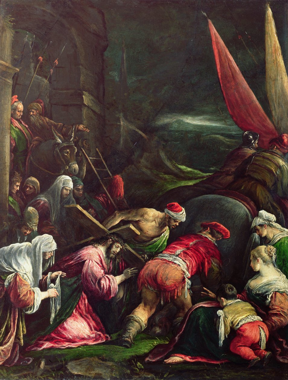 Bærer korset, 1592 af Gerolamo Bassano