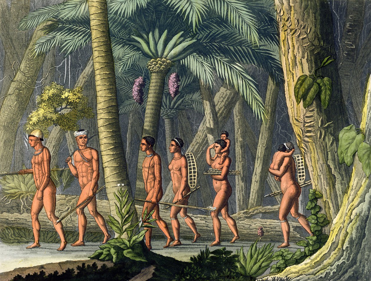 Native American Puri Tribesmen in their Forest, fra 