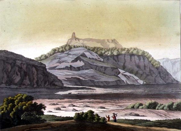 Udsigt over Cofre de Perote Park, Mexico (farve litho) af Gerolamo Fumagalli