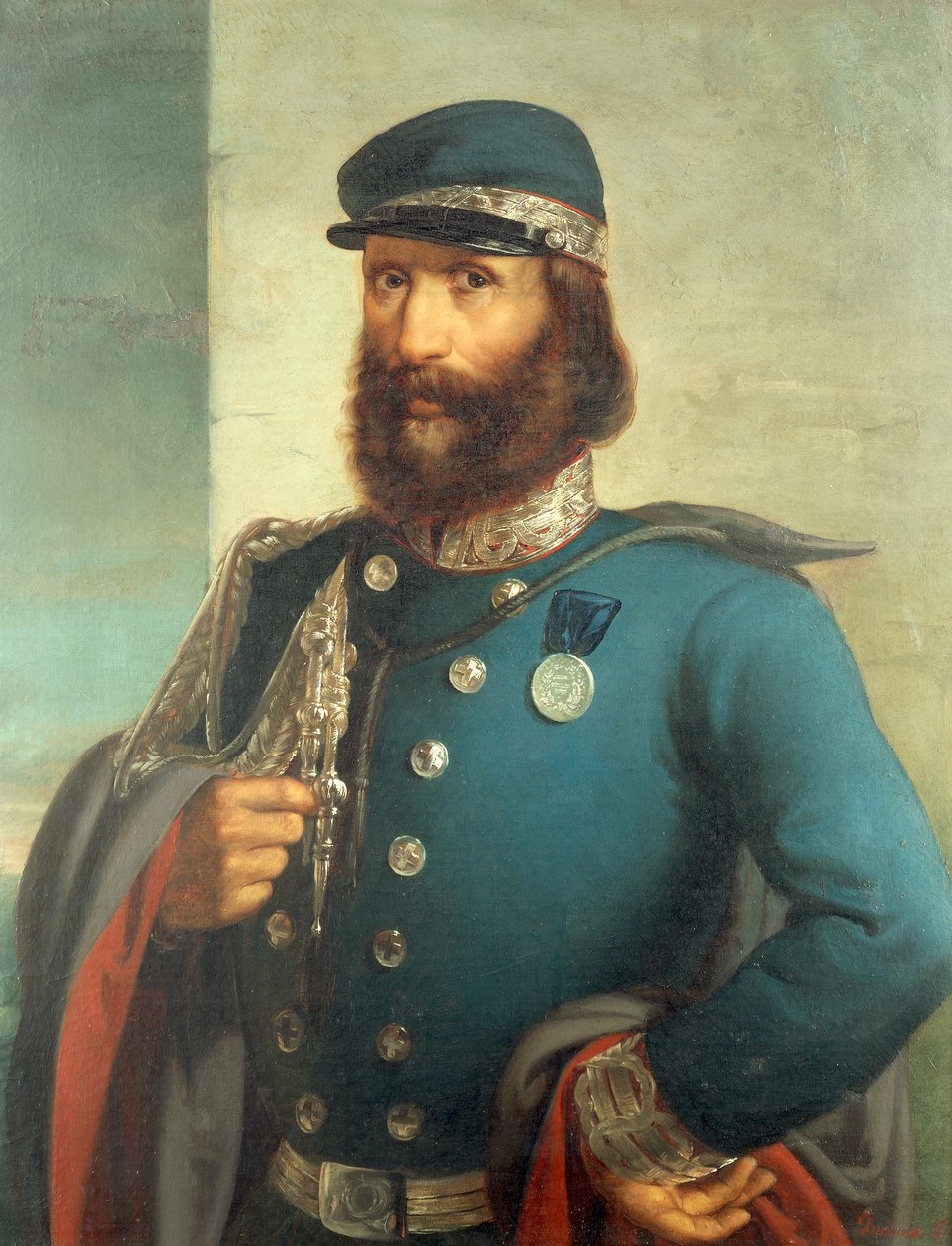 Portræt af Giuseppe Garibaldi (1807-1882), af Gerolamo Induno af Gerolamo Induno