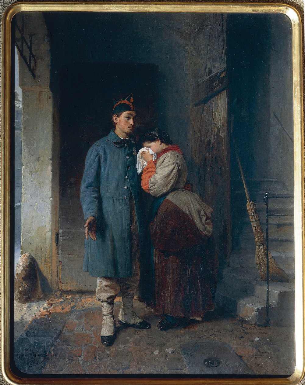 De værnepligtiges afgang i 1866, af Gerolamo Induno af Gerolamo Induno