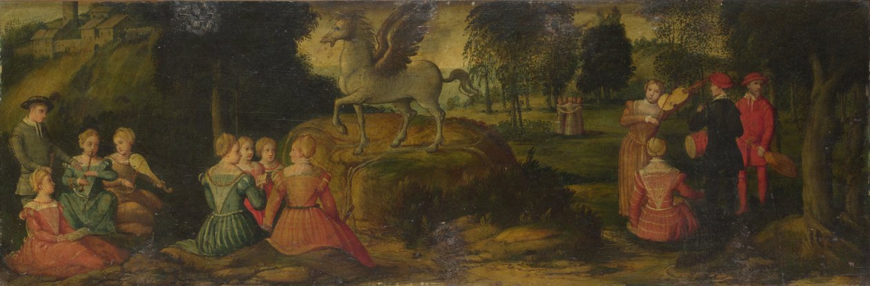 Pegasus og muserne, ca. 1540 af Gerolamo Romanino