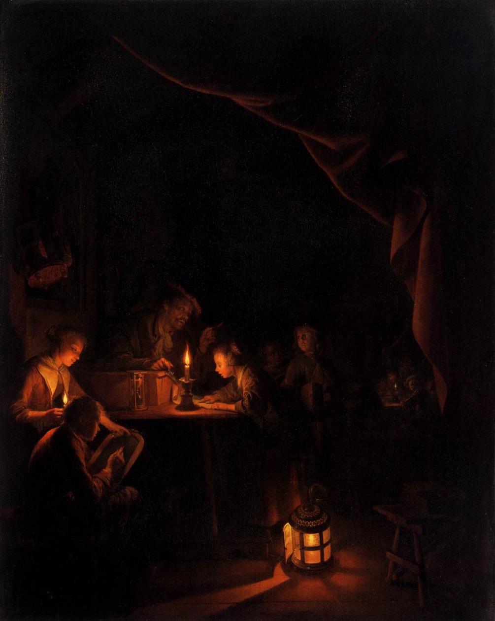 Natskolen af Gerrit Dou