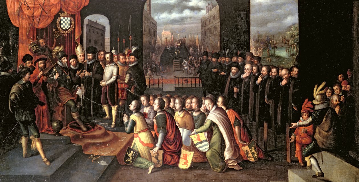 En allegori om hertugen af Albas tyranni af Gerrit Pietersz.