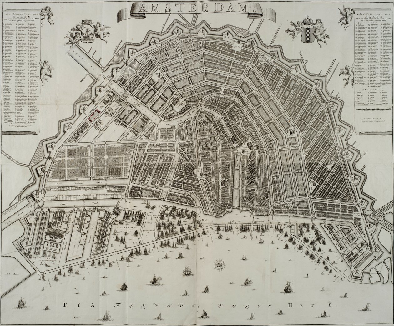 1737 kort over Amsterdam af Gerrit de Broen af Gerrit de Broen