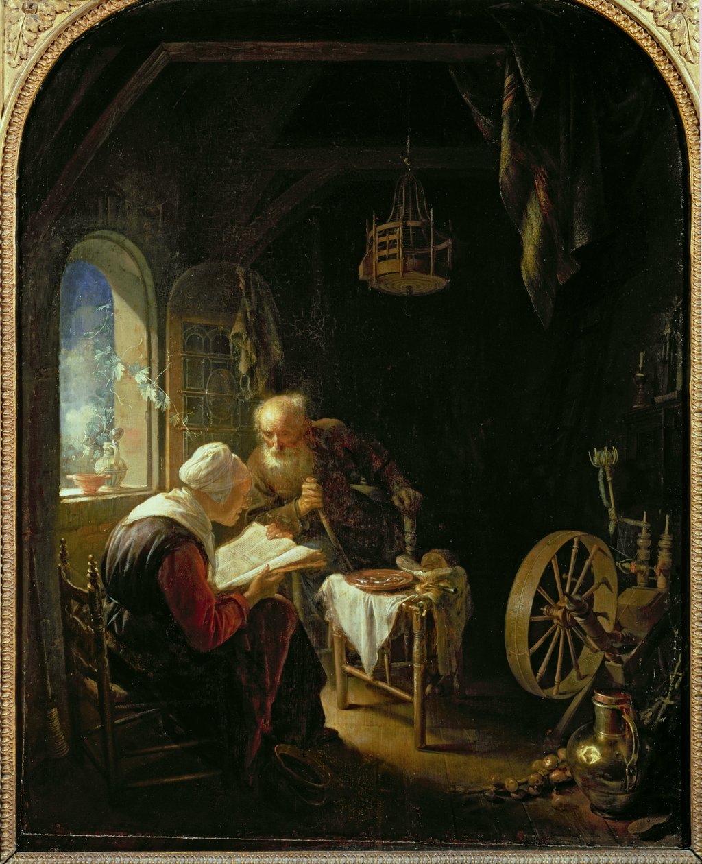 Bibellæsningen eller Anne og Tobias af Gerrit Dou
