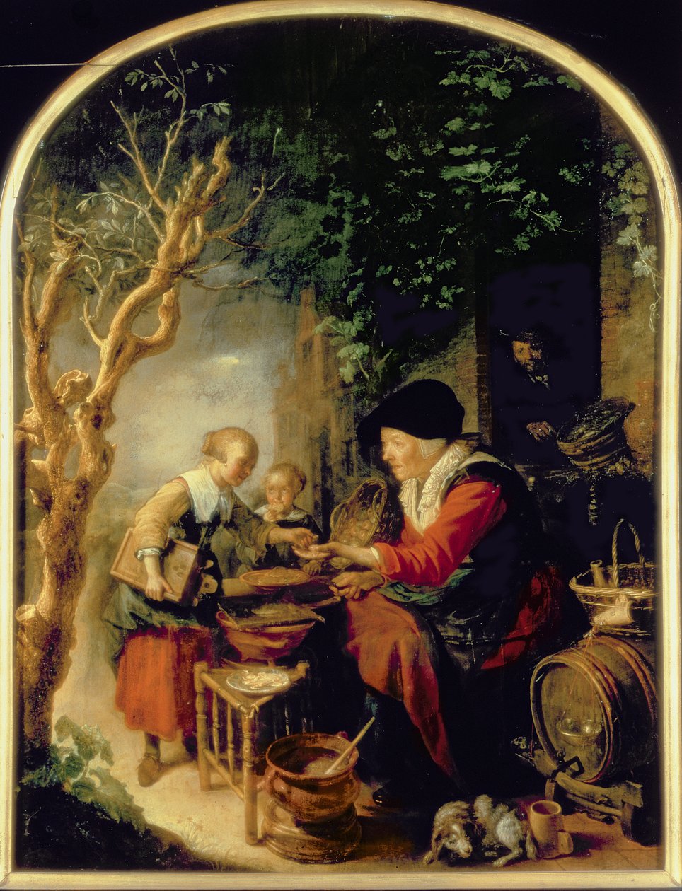 Pandekagesælgeren, 1650-55 af Gerrit Dou