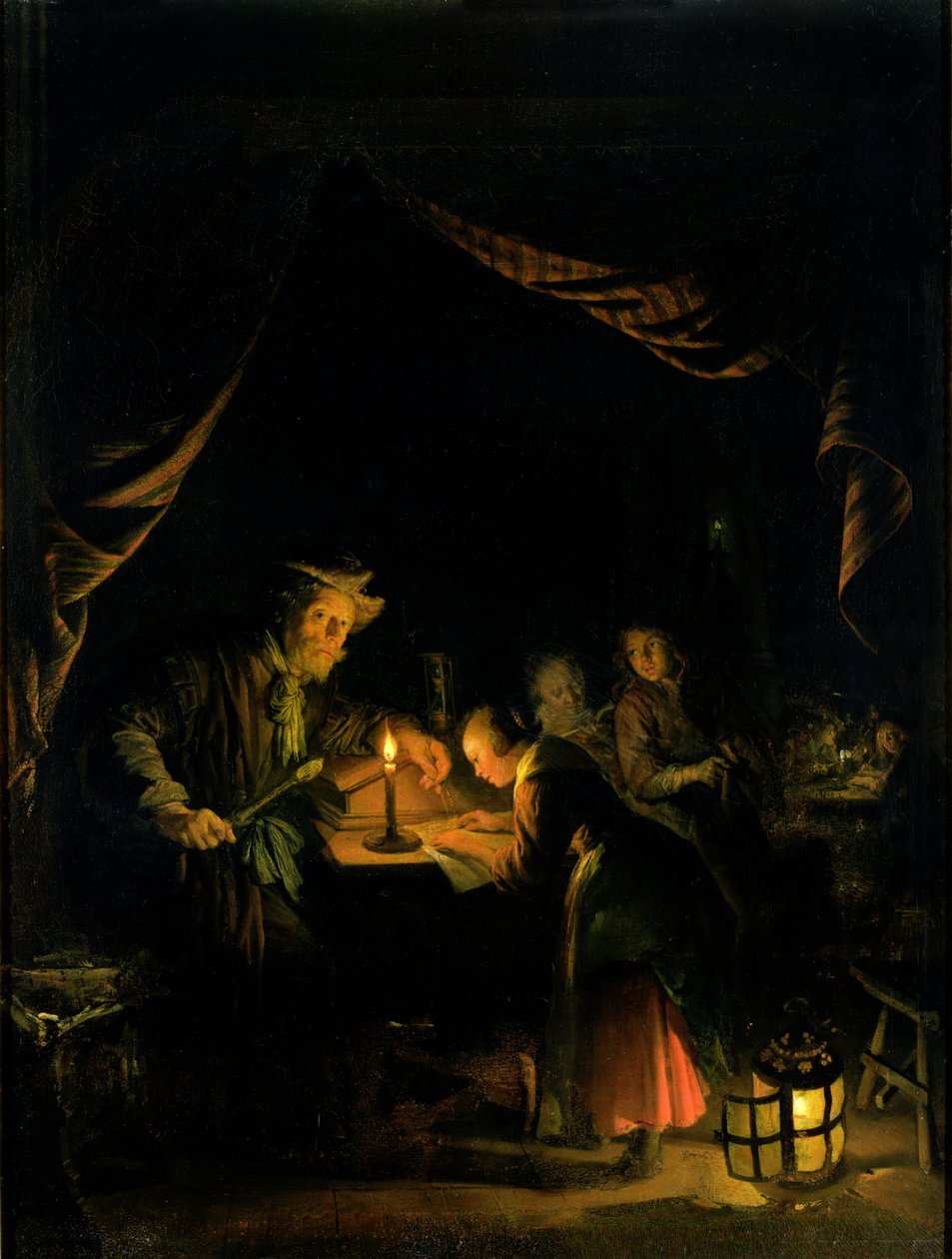 Skolemesteren, 1660-65 af Gerrit Dou