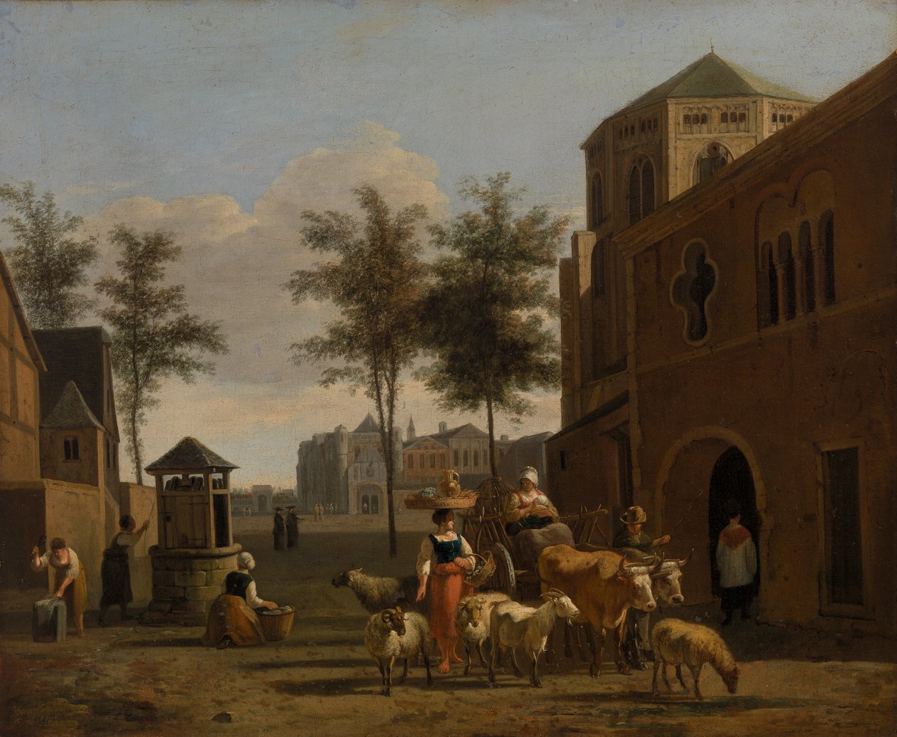 Udsigt over Köln med kirkerne Saint Gereon og Saint Pantaleon c 1670 af Gerrit Adriaensz Berckheyde