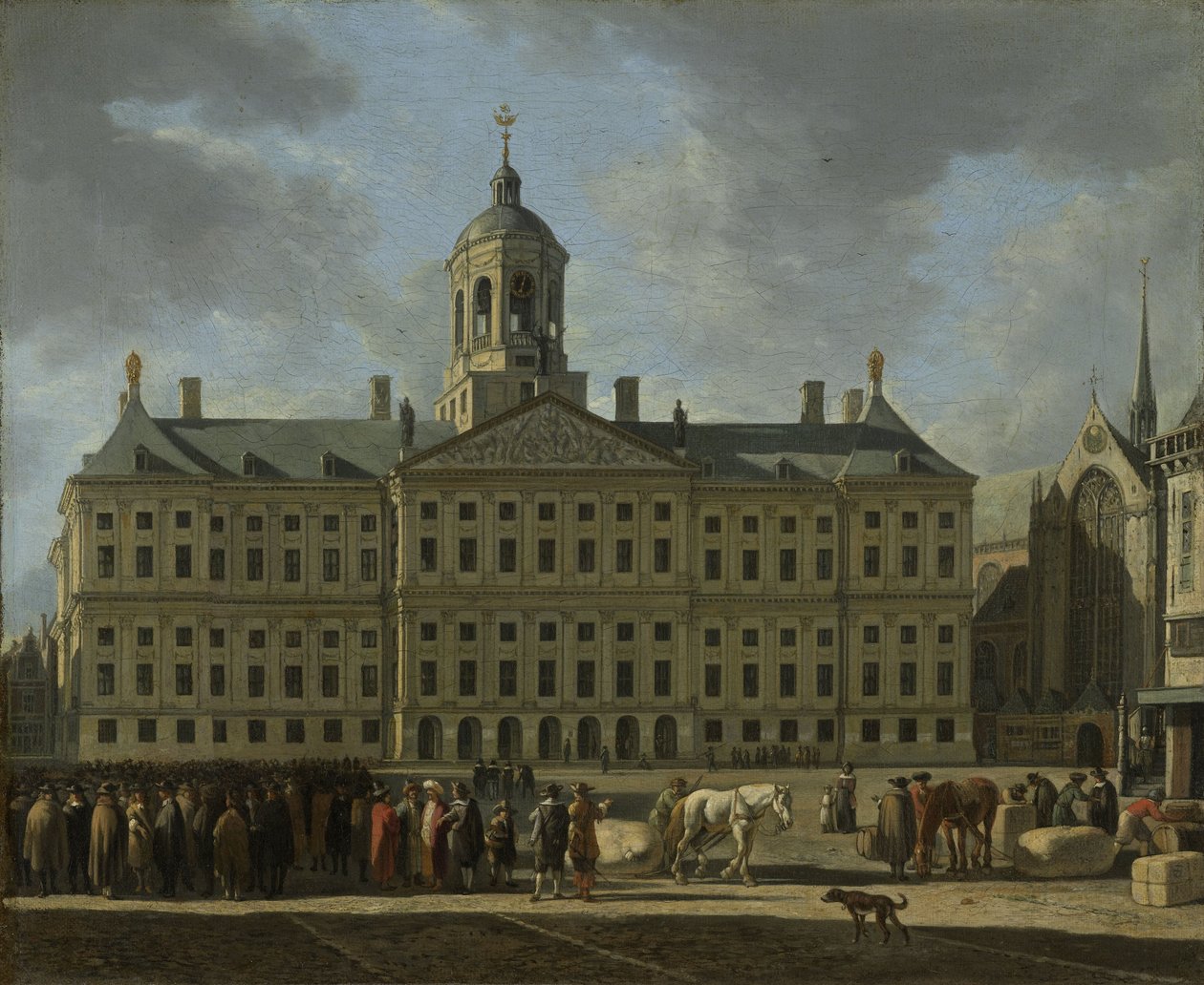 Rådhuset på Dam-pladsen, Amsterdam, 1672 af Gerrit Adriaensz Berckheyde