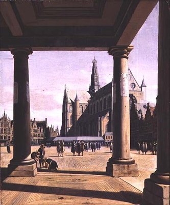 Udsigt over Haarlem med Groote Kerk af Gerrit Adriaensz Berckheyde