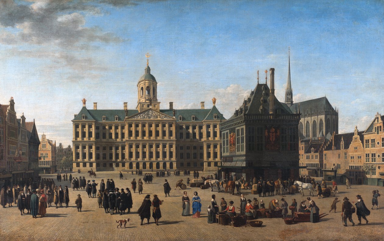 Hollandsk: The Dam i Amsterdam The Dam i Amsterdam af Gerrit Adriaenszoon Berckheyde