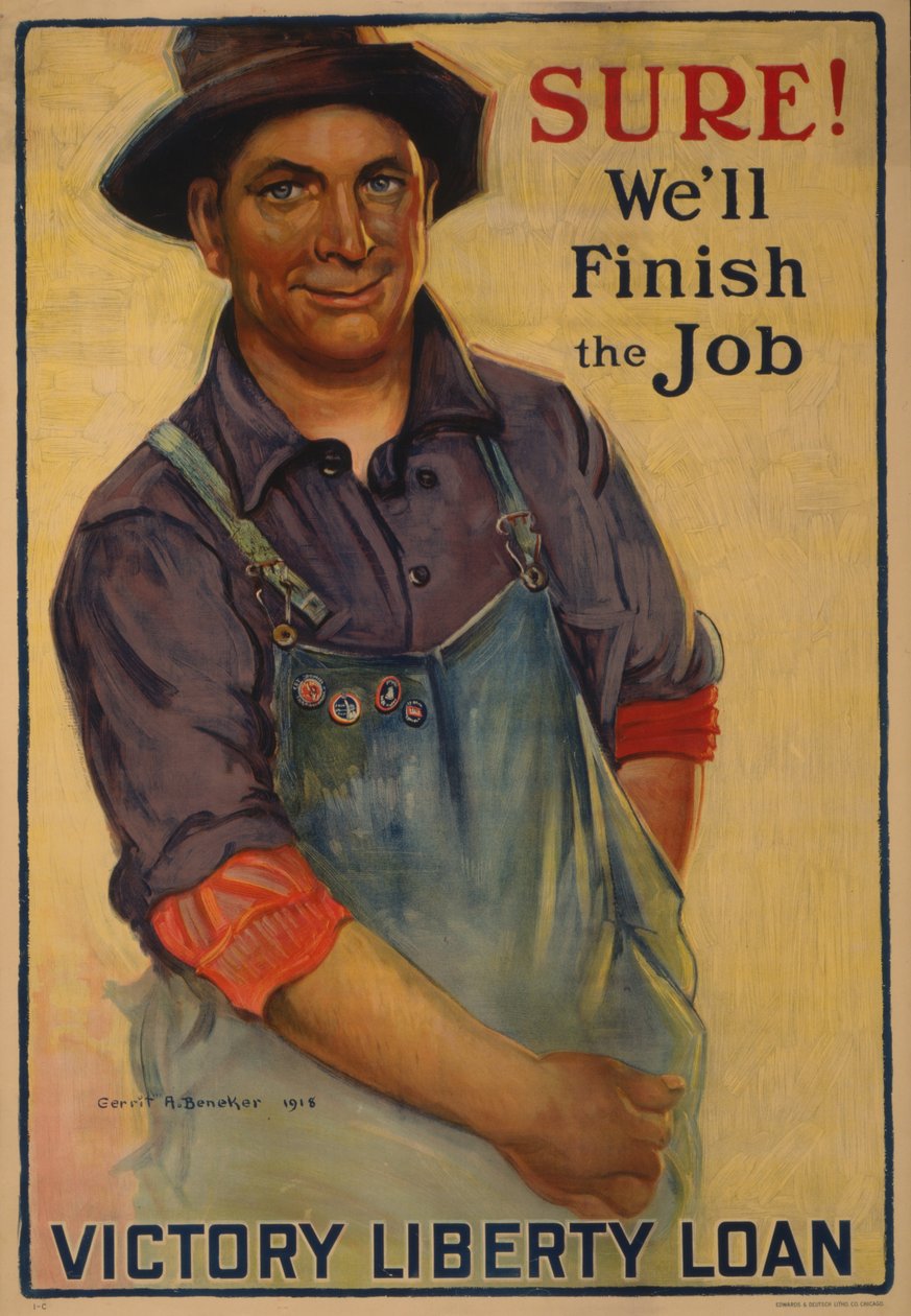 Jo da! Vi afslutter jobbet Victory Liberty Loan, 1918 af Gerrit Albertus Beneker