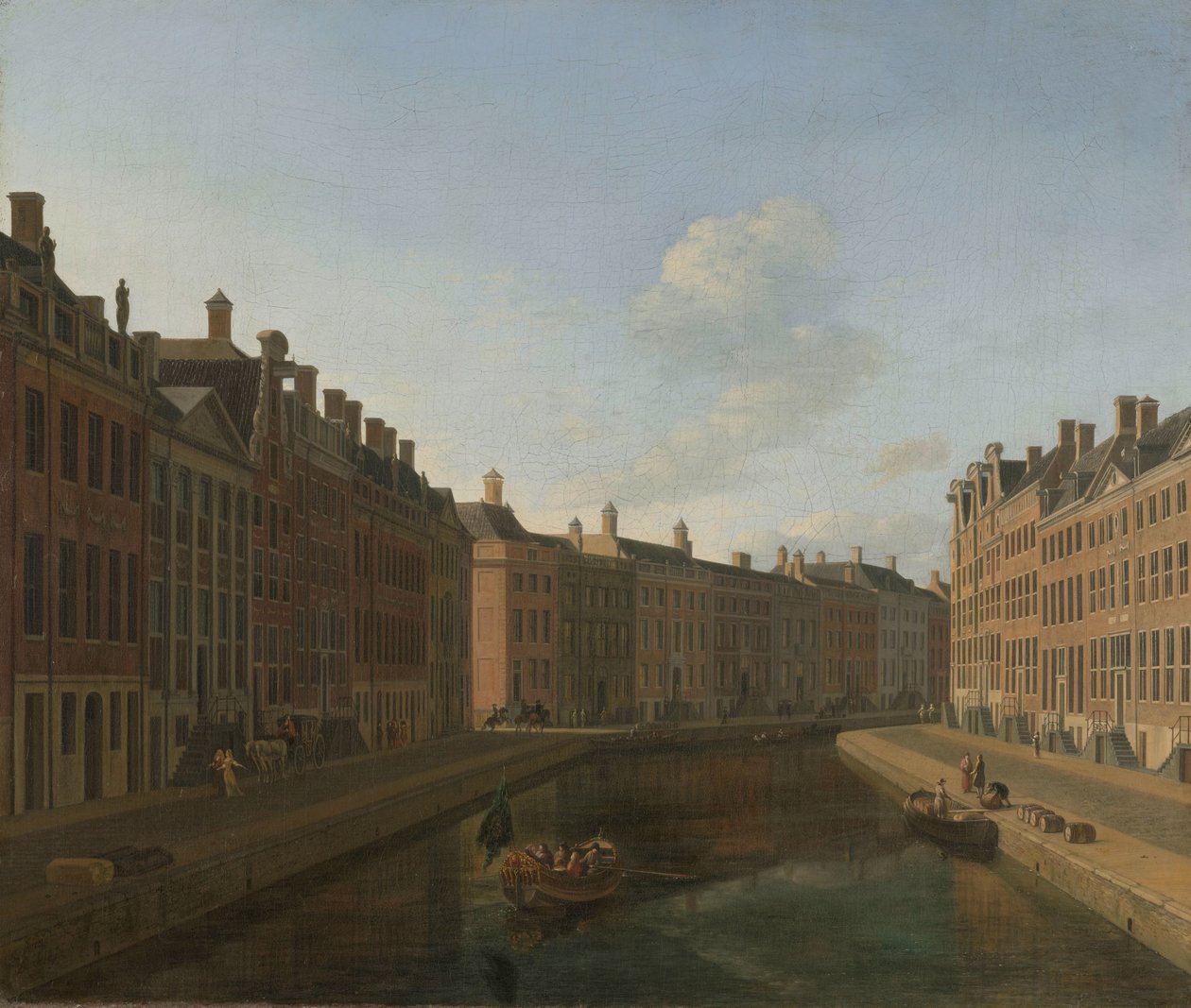 Udsigt over Det Gyldne Bend i Herengracht fra øst af Gerrit Berckheyde