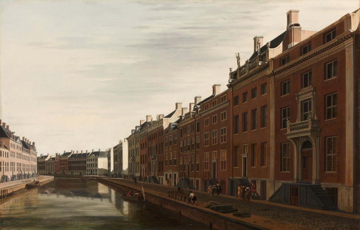 Udsigt over Det Gyldne Bend i Herengracht fra vest af Gerrit Berckheyde