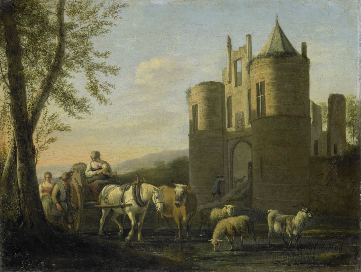 Hovedporten til Egmond Slot af Gerrit Berckheyde